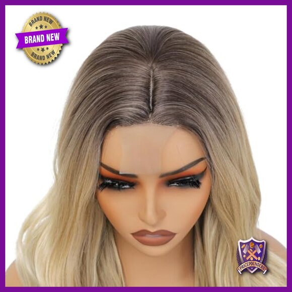 Long Wavy Human Hair Wig, Heat Resistant, Lace Front, Lightweight, 26 Inch main image 3
